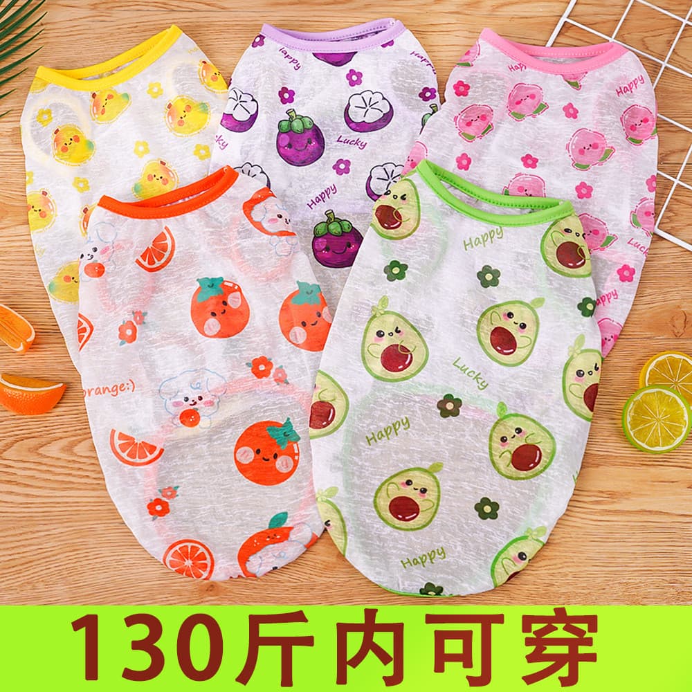 Colete para Cães Grandes Primavera/Verão, Roupa à Prova de Poeira para Cães e Gatos, Acessórios para Gatos, Estilo Carto