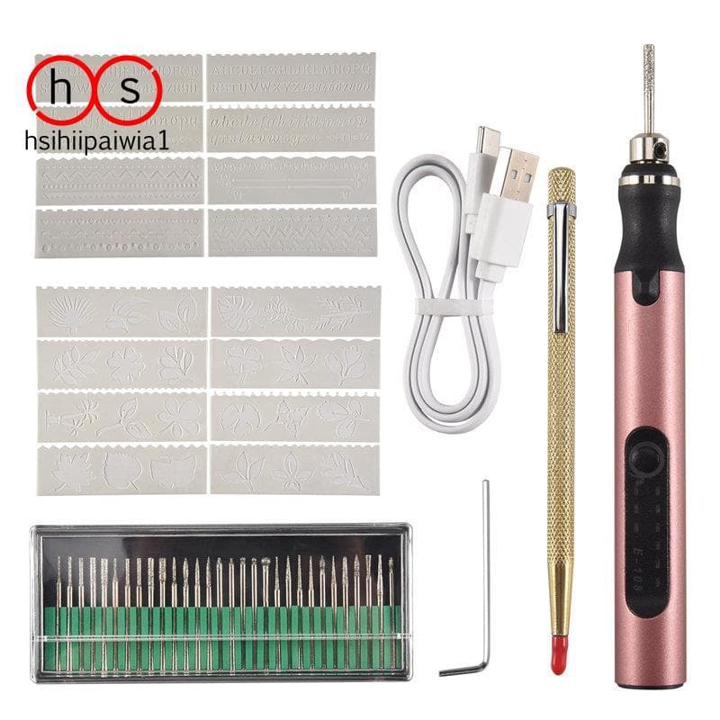 Mini Caneta Gravadora Sem Fio Recarregável , Kit De Ferramentas De Gravação DIY Para Metal , Vidro , Cerâmica , Plástico