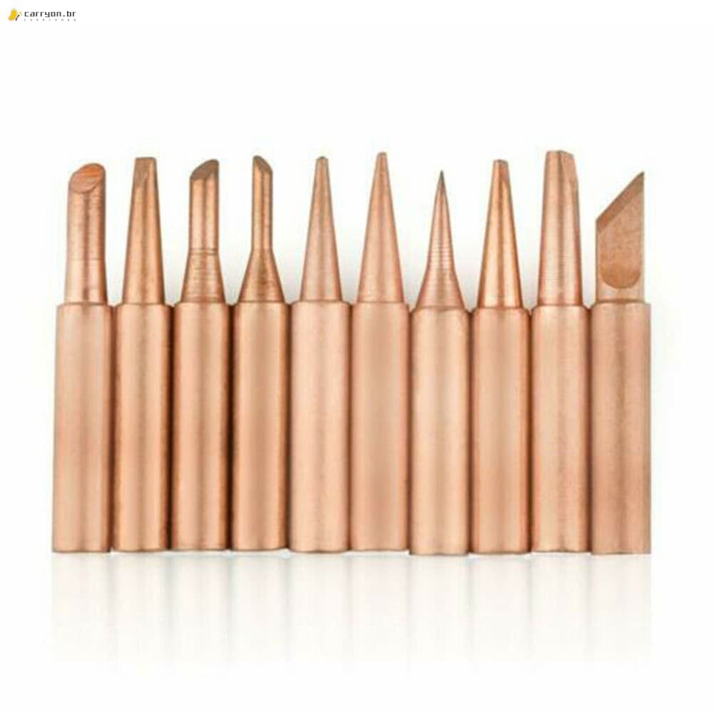 Conjunto De Pontas De Solda 10pcs 900M-T-Cabeça De Ferro Elétrico De Cobre Puro Para Ferramenta