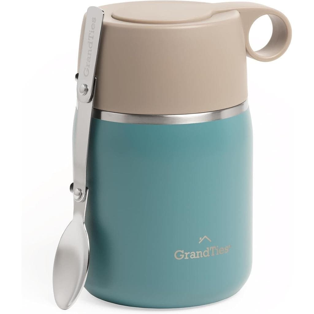 Recipiente dobrável com tampa, sem BPA, 20 onças, à prova de vazamentos, pote para almoço, 591,4 ml, isolamento térmico,