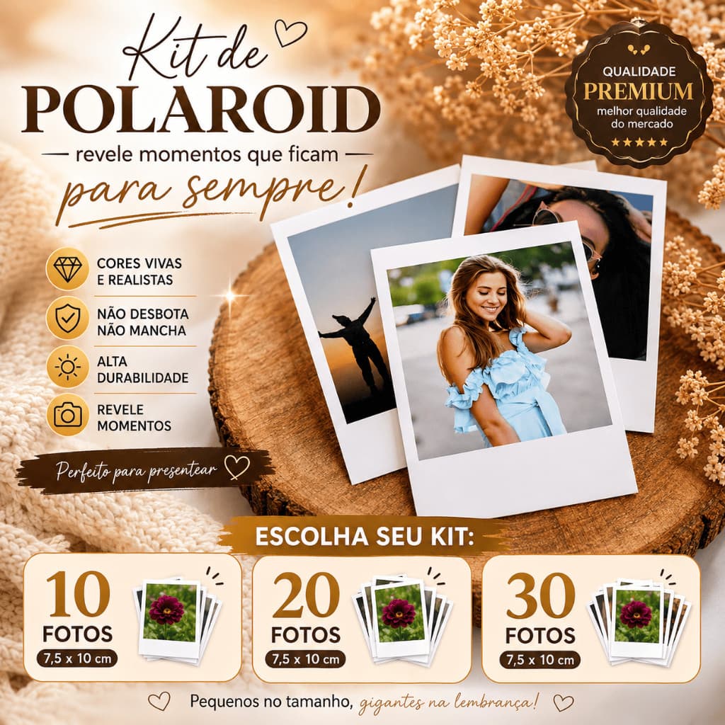 Kit de 10, 20, 30 fotos 7,5x10 cm