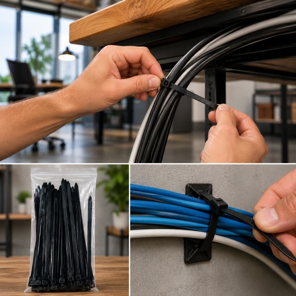 Abraçadeira Amarrilho Fio Cabo Ferramenta Fita Equipamento Fixação Enrola Suporte