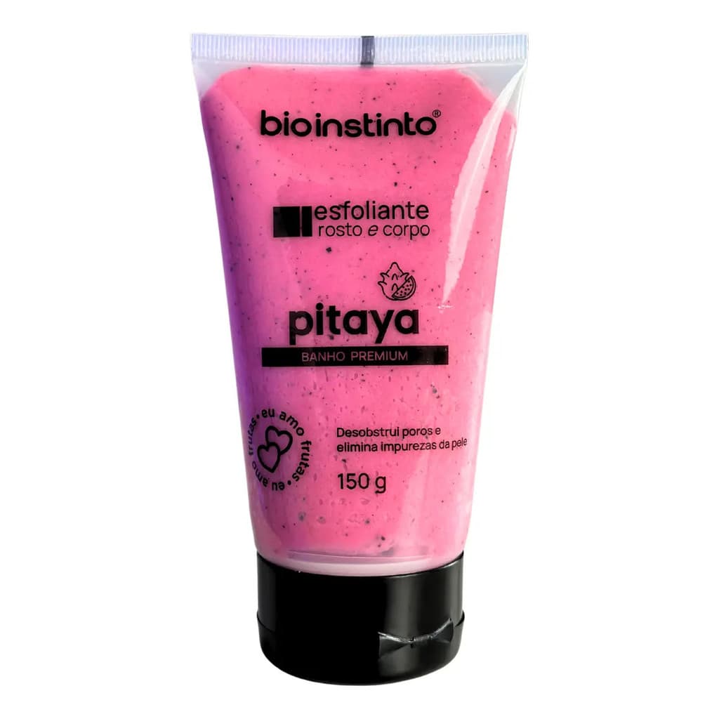 Esfoliante Pitaya Bio Instinto Com Colágeno Rosto Corpo 180g