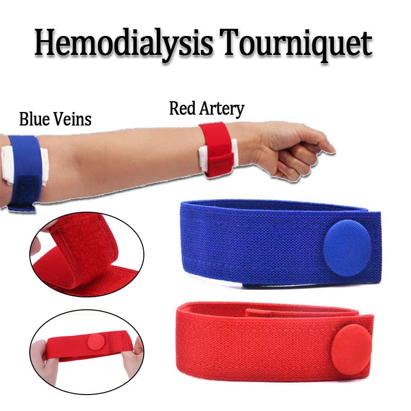 Torniquete De Hemodiálise Médica AV Físula Enfermagem Elástica Artérias Veias Faixa De Pressão Para Tirar Sangue