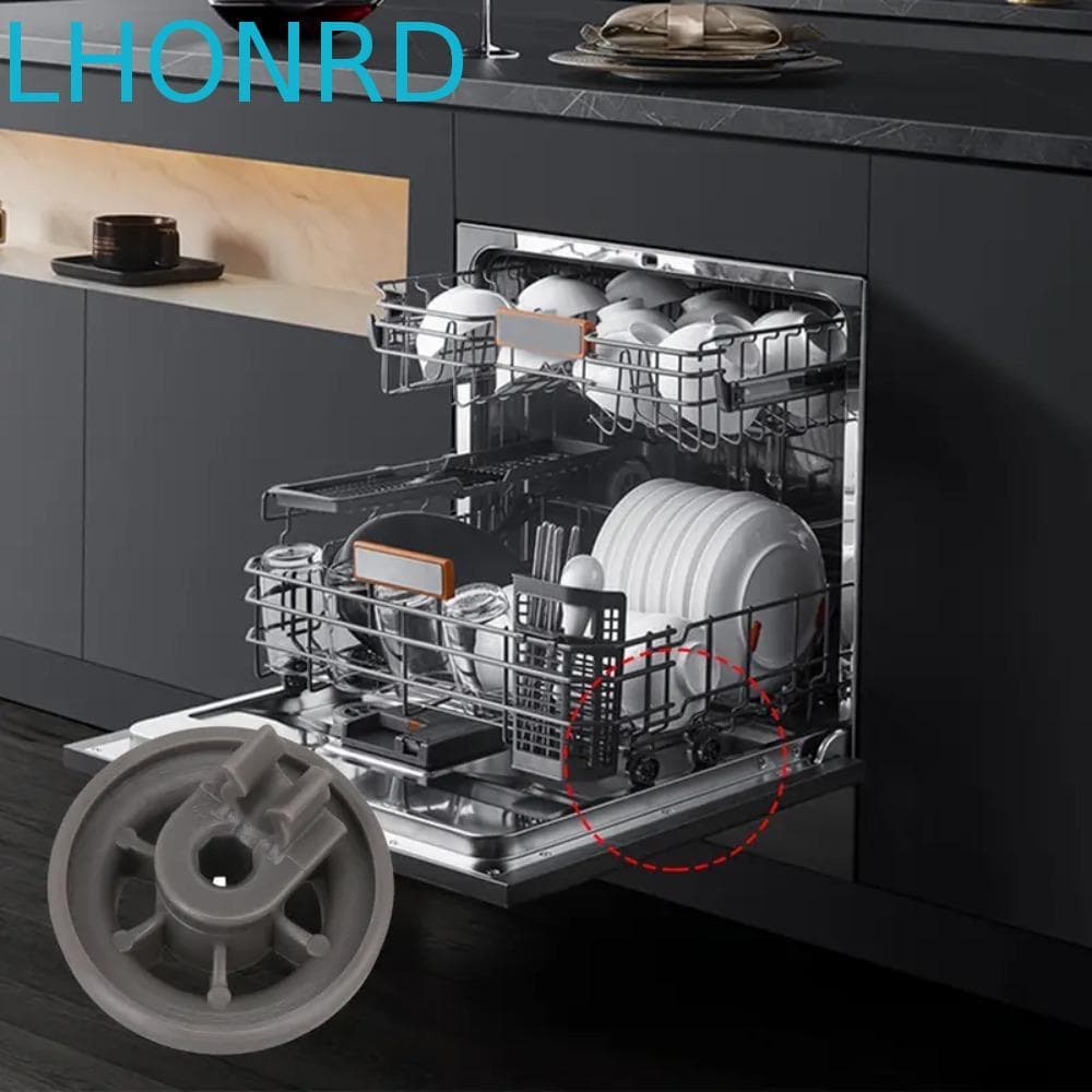 Rolo De Máquina De Lavar Louça LHONRD , Roda De Rack De Prato Substituível Durável , Pneus De Plástico Convenientes Cinz