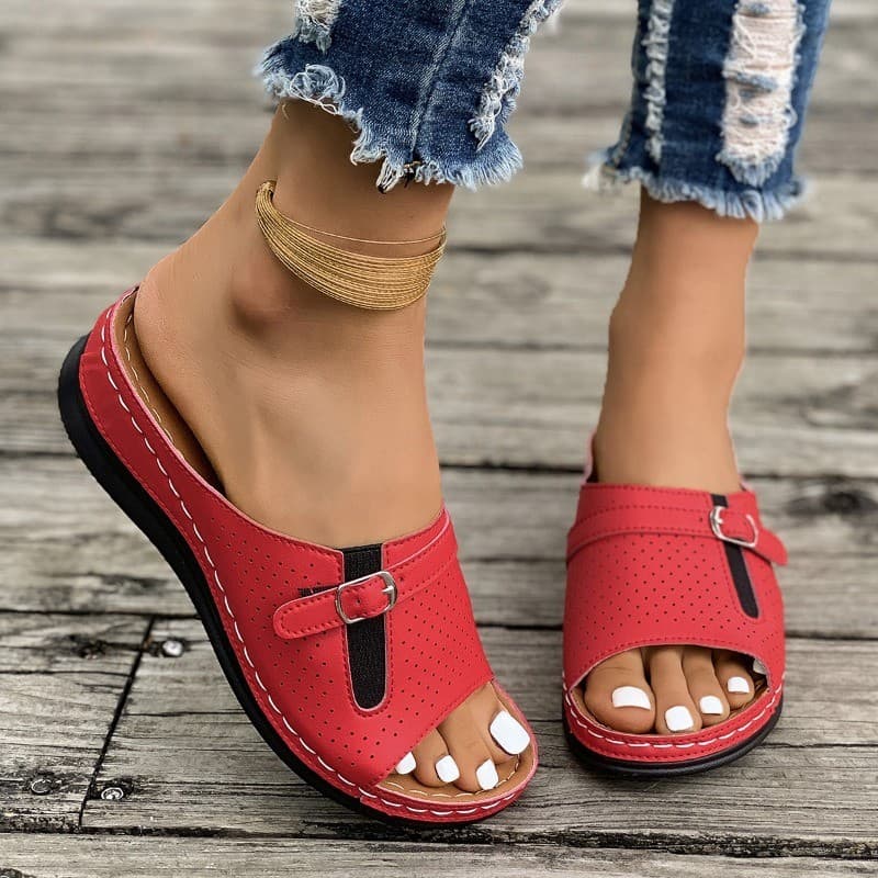 2026 Moda Feminina Sapatos De Salto Cunha Sandálias Femininas Verão Chinelos Leves Praia Femininos