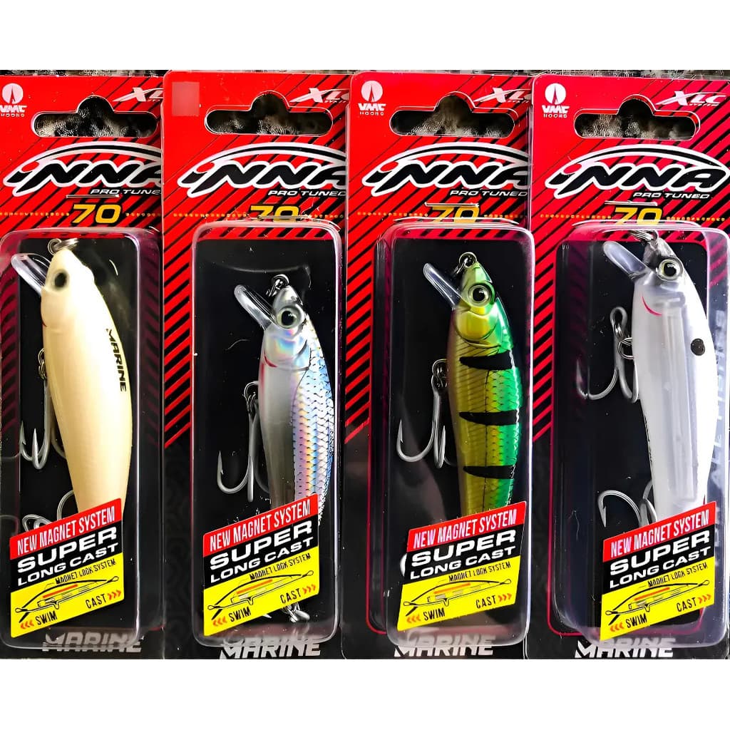 Kit Com 4 Iscas Inna 70 7cm 11g A Original - Marine