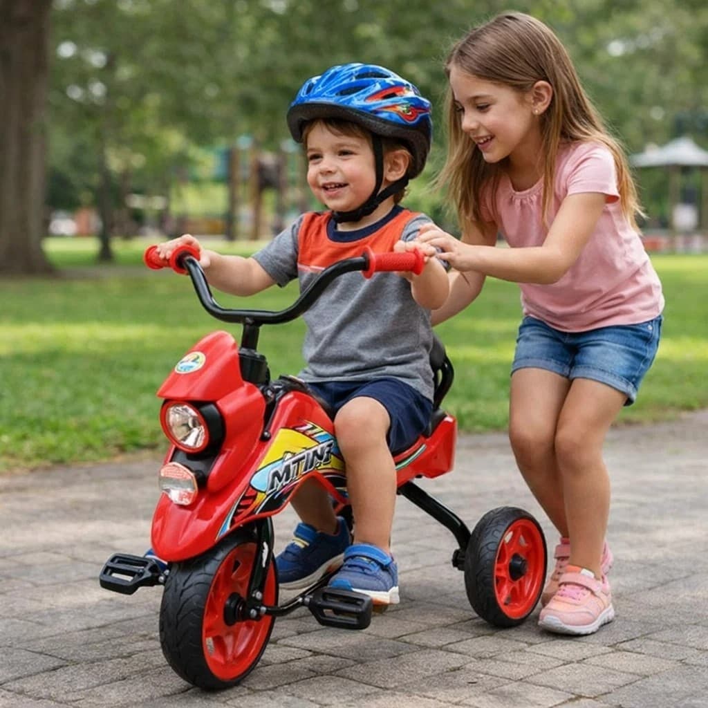 Triciclo Infantil Motinha Vermelha Passeio Criança Andador Brinquedo Presente Veiculo