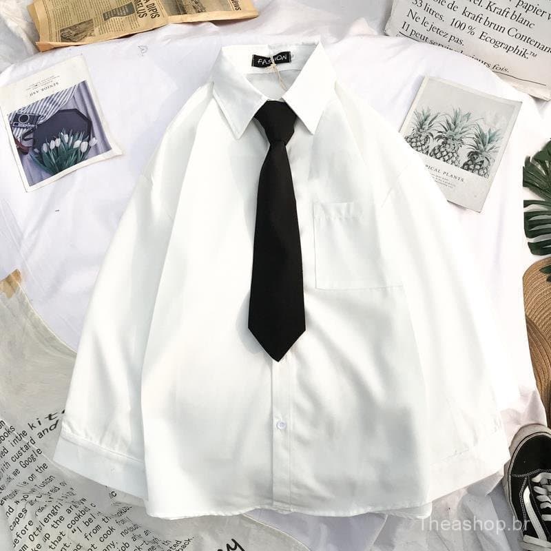 2025 Camisa Branca Feminina Blusas Manga Curta Lapela Blusa Com Gravata Moda Japonesa Estudante Verão Diário Estilo Univ