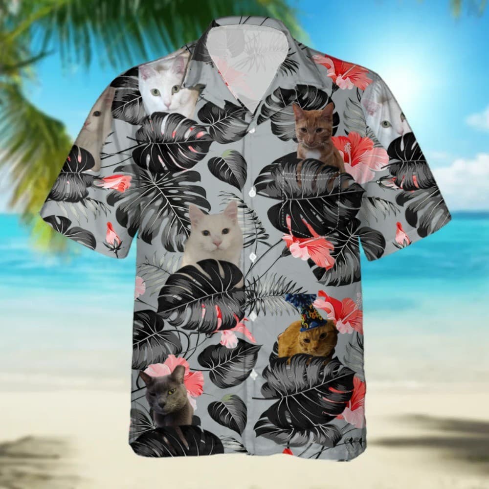 Verão venda quente camisa Floral masculina estilo europeu americano 3D Digital cão impressão botão Cardigan camisa perso
