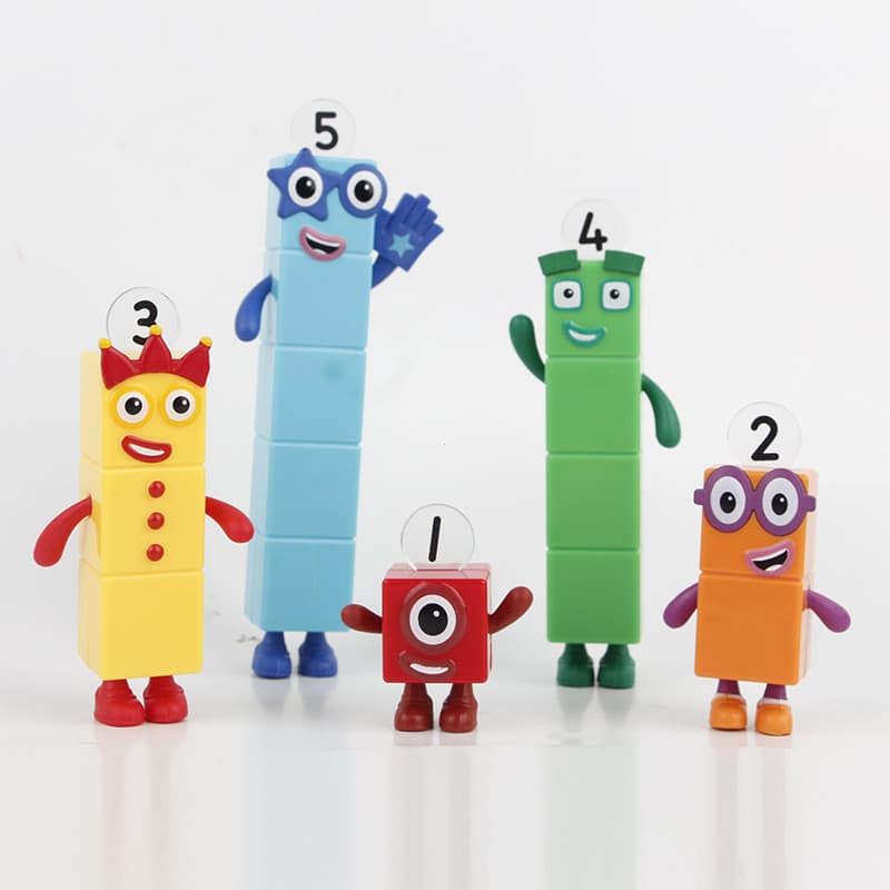 Blocos de montar artesanais de animação de desenhos animados, modelo de figura digital, decoração de bolo, decoração de