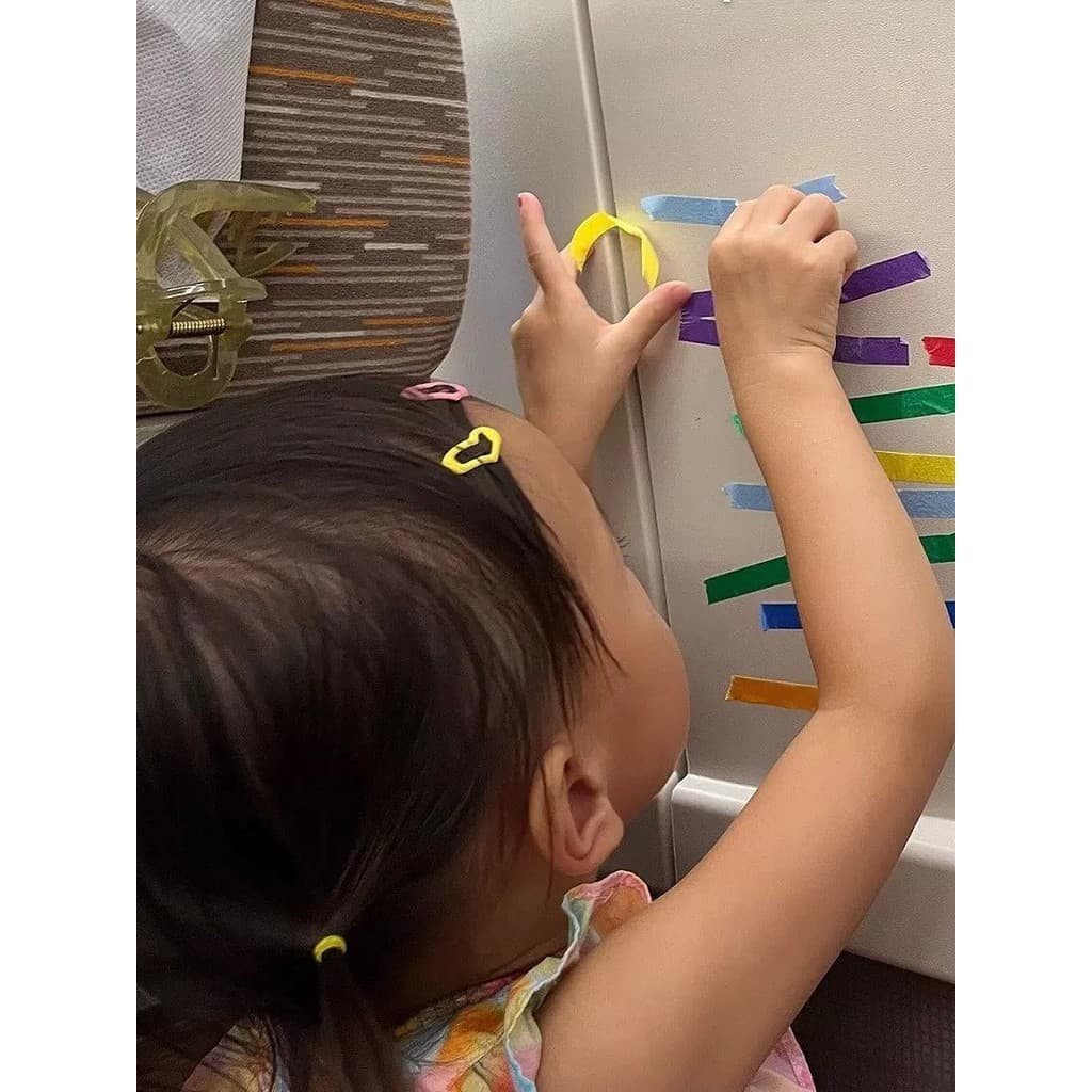 Brinquedo de tempo de emergência de alto trilho, avião portátil de viagem para bebê com fita de ferramenta útil para via