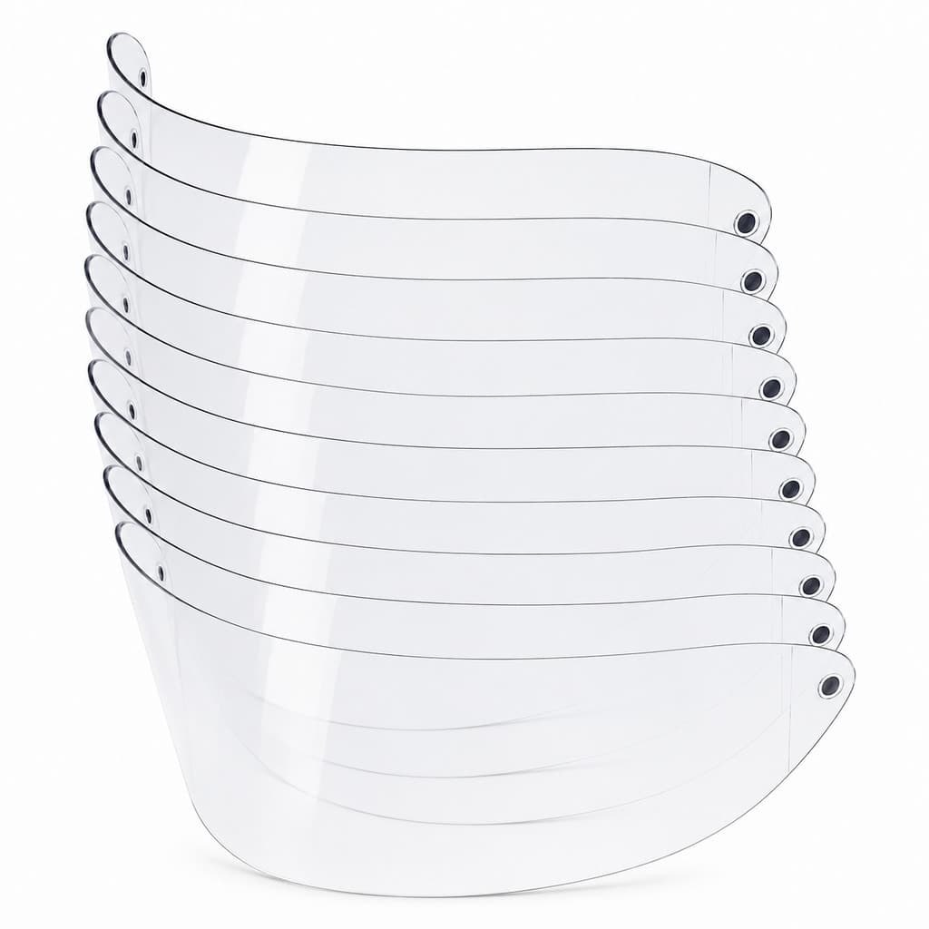 Kit 10 Viseiras Capacete Taurus San Marino Cristal 0,75mm Alta Transparencia Reposiçao Capacete Moto