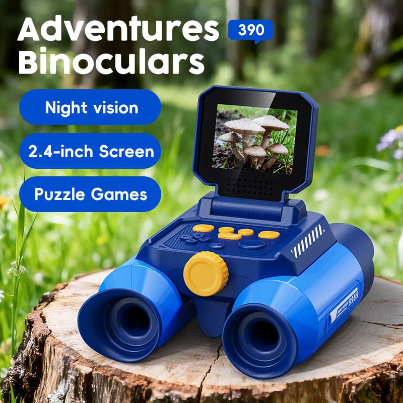 Novos binóculos telescópio infantil função de visão noturna aventura ao ar livre foto estudante ciência educacional brin