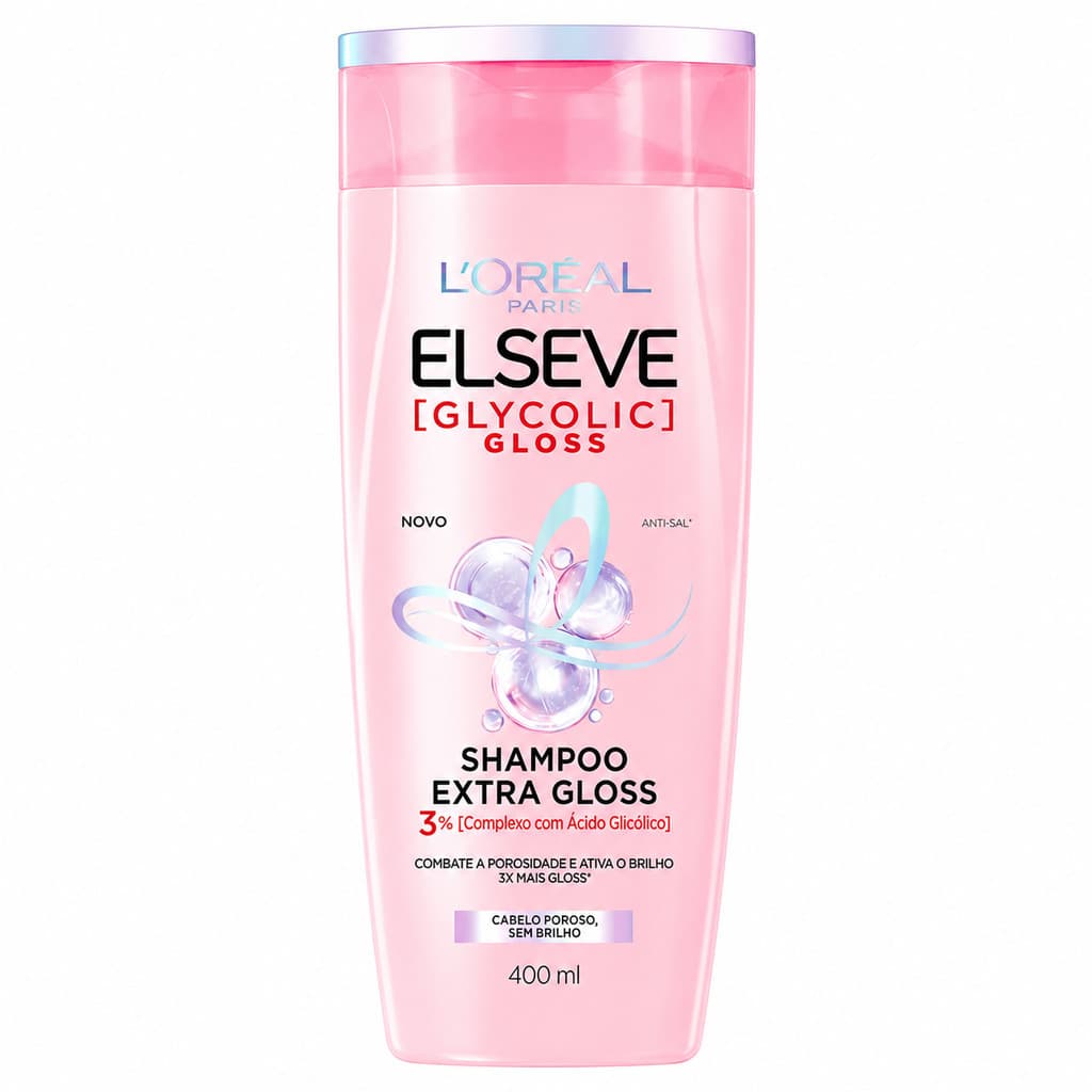 SHAMPOO ELSEVE GLYCOLIC GLOSS L'ORÉAL PARIS 400 ML