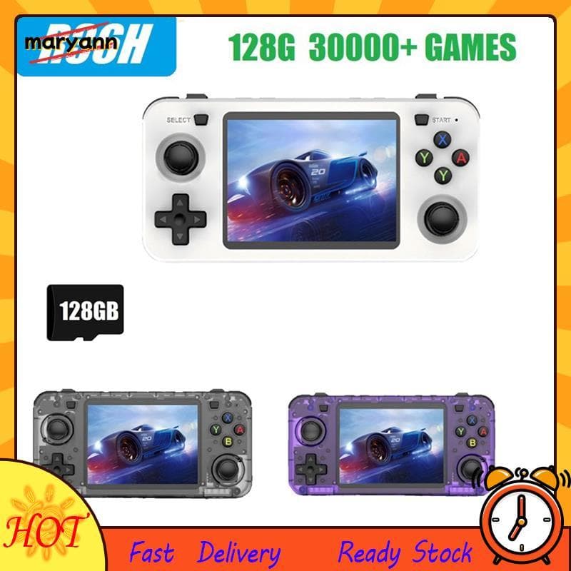 R36H Console De Jogos Retrô Portátil 128G 30000 + Linux 3.5 Polegadas Reprodutor De Vídeo De Bolso Para Presente Infanti