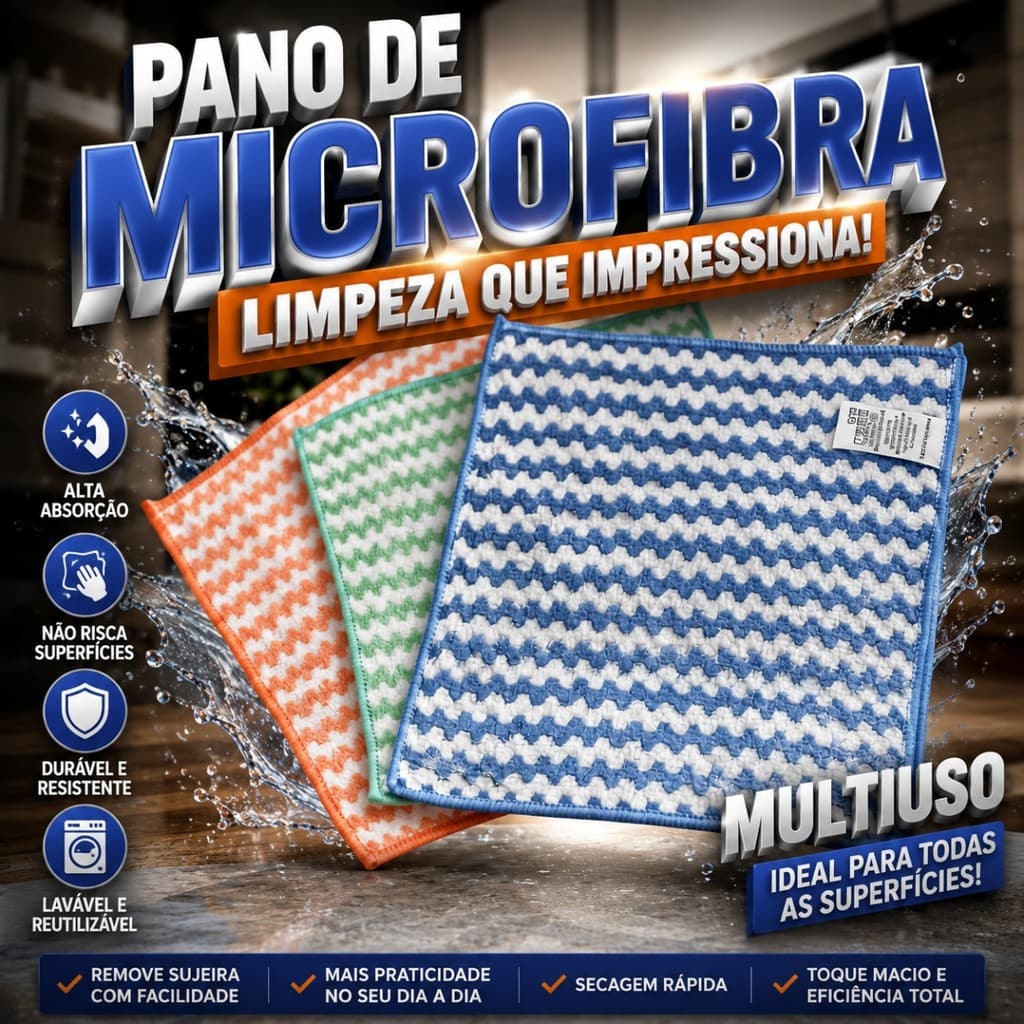 Pano de limpeza de microfibra e toalha de cozinha reutilizável Pano de prato de alta absorção 25 cm x 25 cm