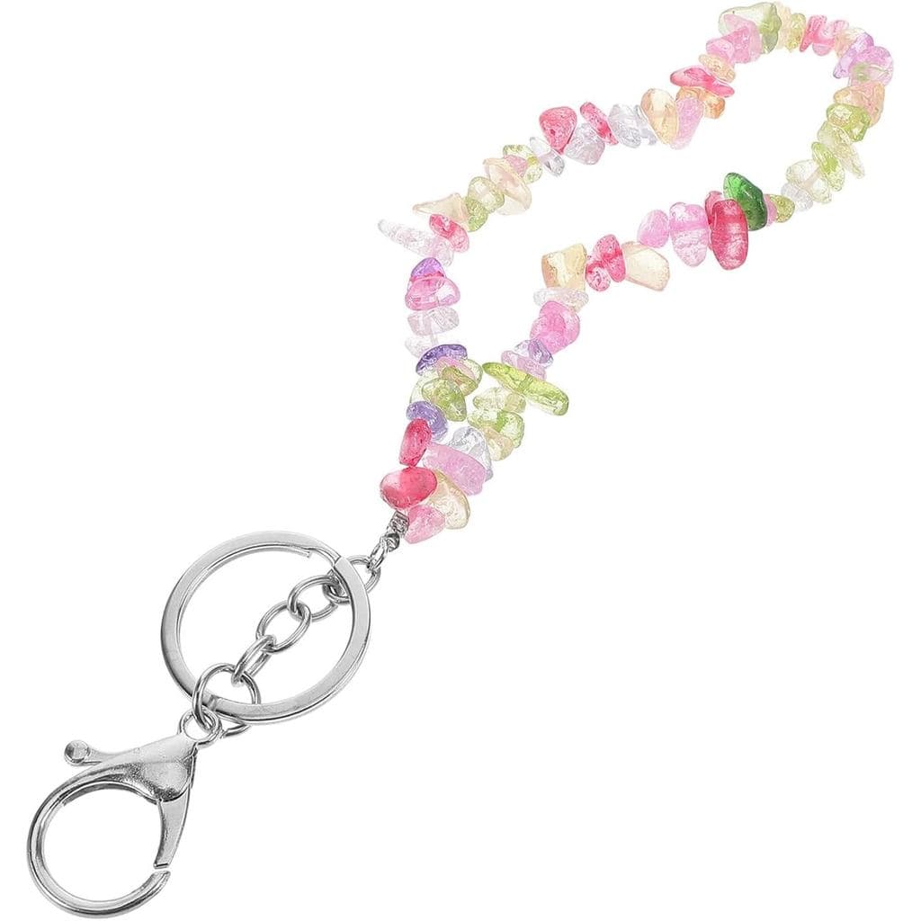Chaveiro de Pedra Natural OUNONA com Cordão de Liga para Celular e Alça de Pulso para Mulheres, Acessório para Pendurar