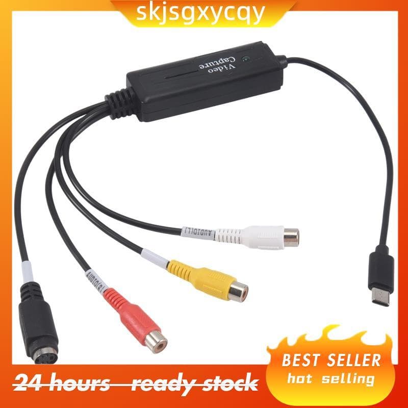 1 PCS AV Para USB C Conversor Adaptador De Placa De Captura De Vídeo 1 Canal