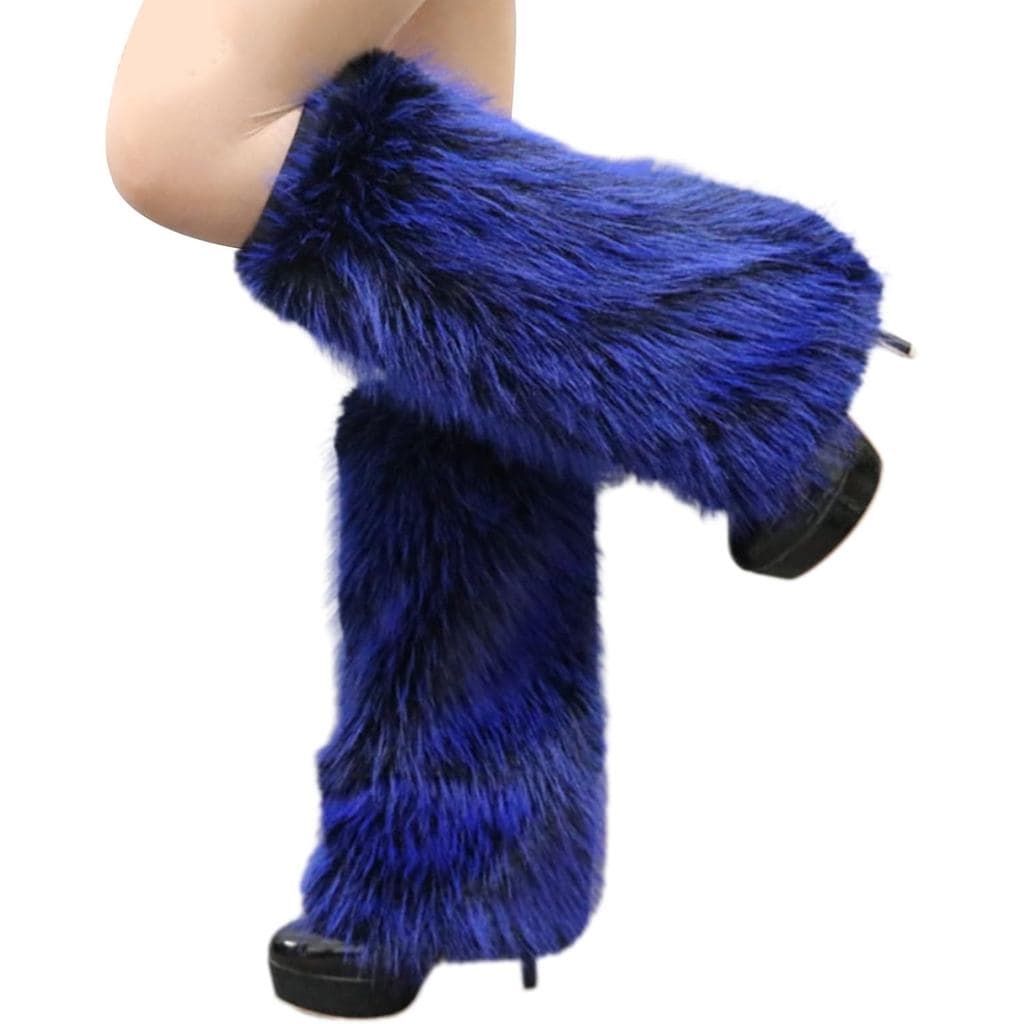 Meias de Pelo para Mulheres, Aquecedores de Pernas de Inverno, Cor Sólida, Pelúcia Sintética, Elásticas, Comprimento até