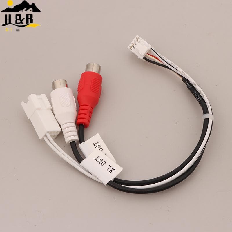 [H & B] 8P RCA RR RL Saída De Áudio Macho \ Fêmea Cabo De Plugue Android Rádio De Carro Multimídia Universal TS10 TS18 8