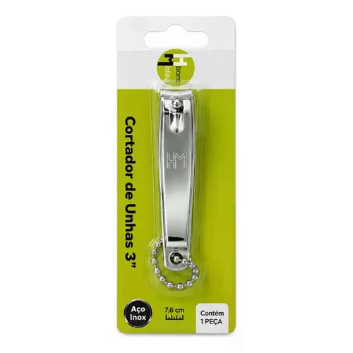 Cortador De Unha Aço Inox 7,5cm Corte Curvo Preciso Prático Cromado