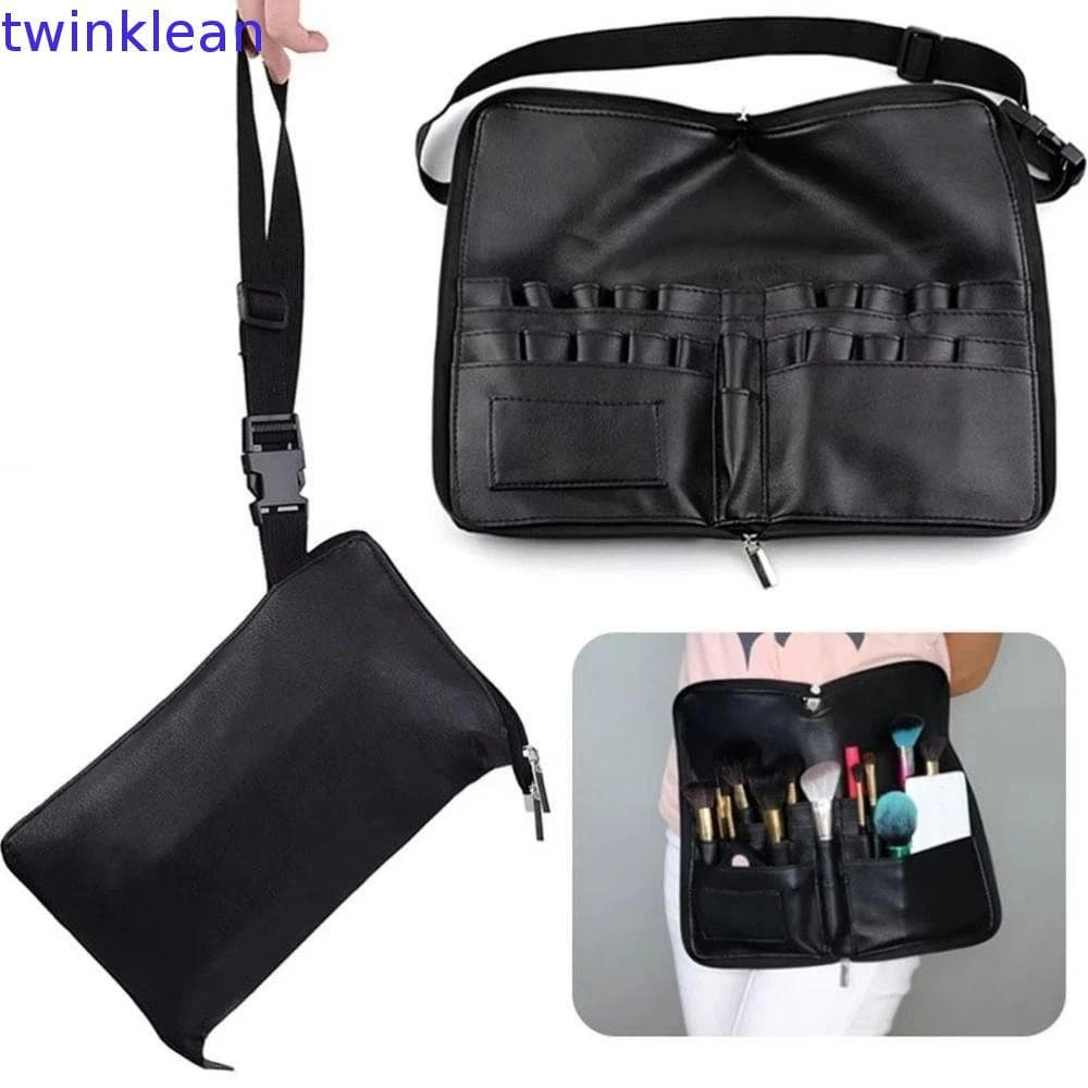 Bolsa De Cintura Para Pincéis De Maquiagem , Pochete Cosmética De Grande Capacidade Com 24 Bolsos , Organizador De Escov