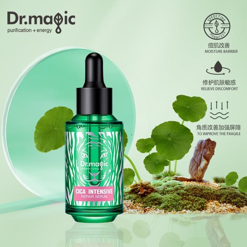 Magic Doctor Centella Asiatica Ampola Essência Pele Sensível Reparação Vermelhidão Calmante Acne Fortalecimento Barreira