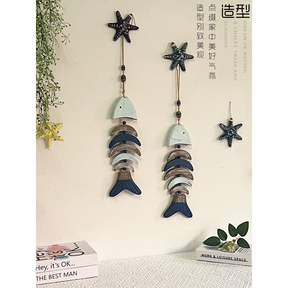 Peixe mediterrâneo pendurado parede de peixe tridimensional em forma de peixe decoração de parede modelo quarto Hotel en