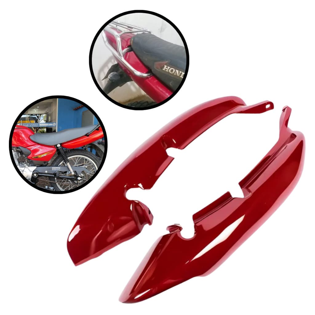Carenagem Rabeta Titan 125 2000 até 2004 Vermelho Ipiranga Sapucai Com Brilho Envernizado Loja3775