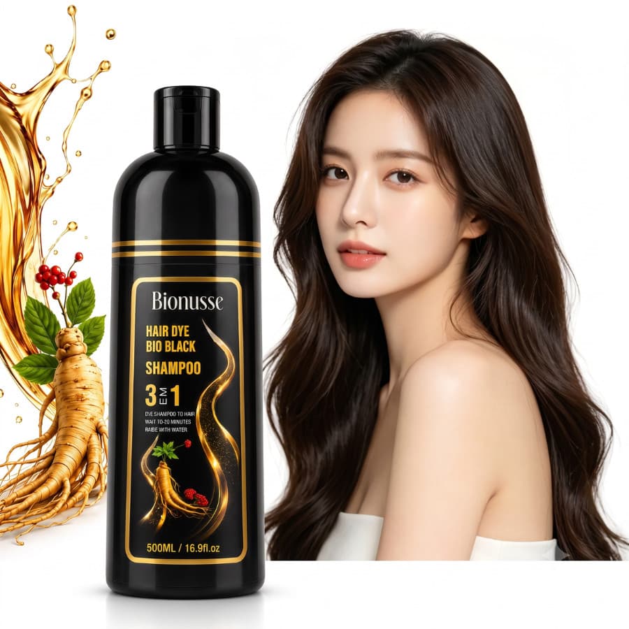 Shampoo Tonalizante 3 em 1 Black Hair Dye Bionisse Original 500ml - Para Homens e Mulheres