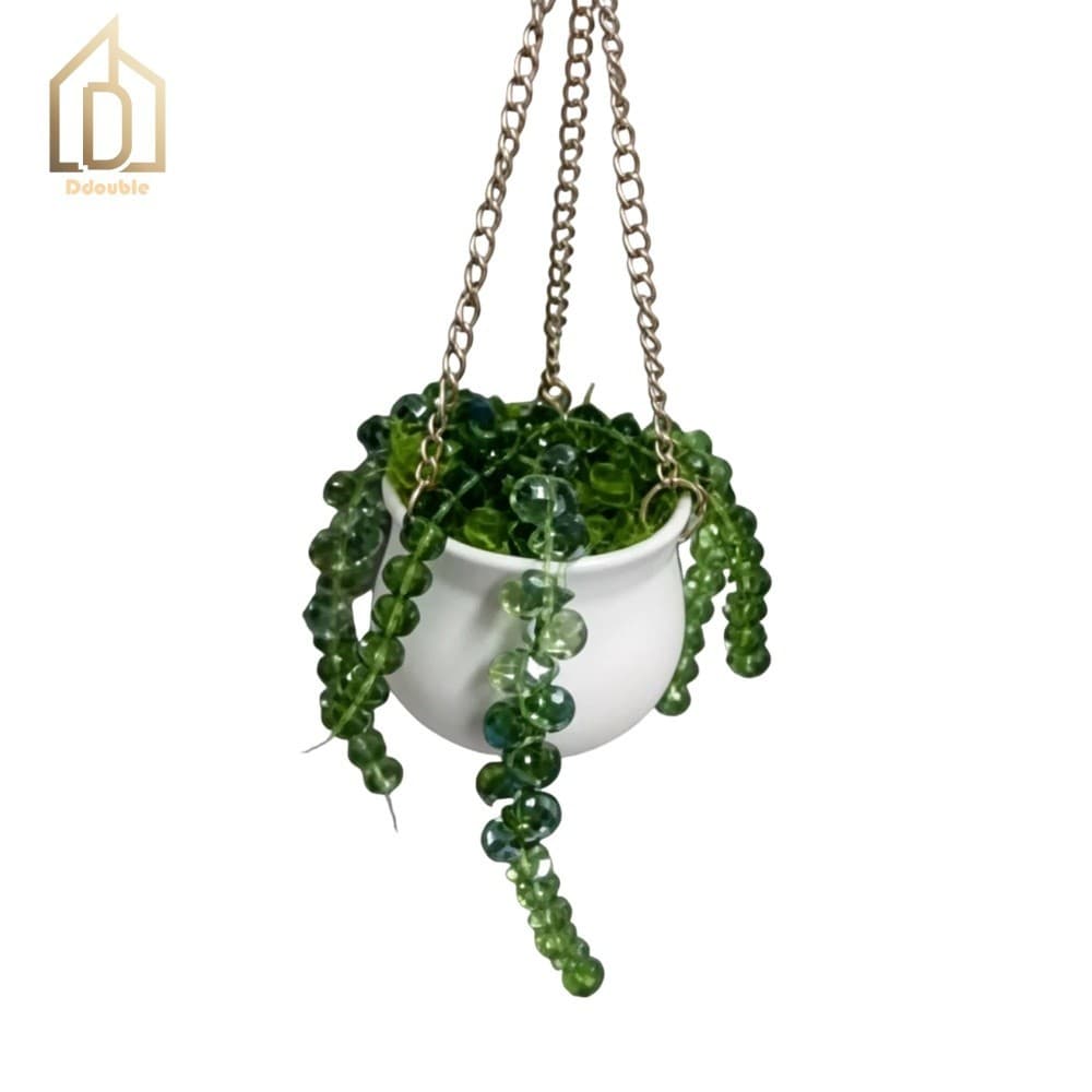 Coletor De Sol Suculento Com Corrente Suspensa Para Decoração De Jardim Interno E Externo [Ddouble.br]