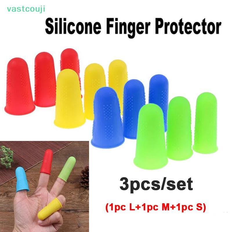 Vastcouji 3 Unidades De Silicone Anti-Corte Resistente Ao Calor Protetor De Dedo Tampa Ferramenta De Cozinha br