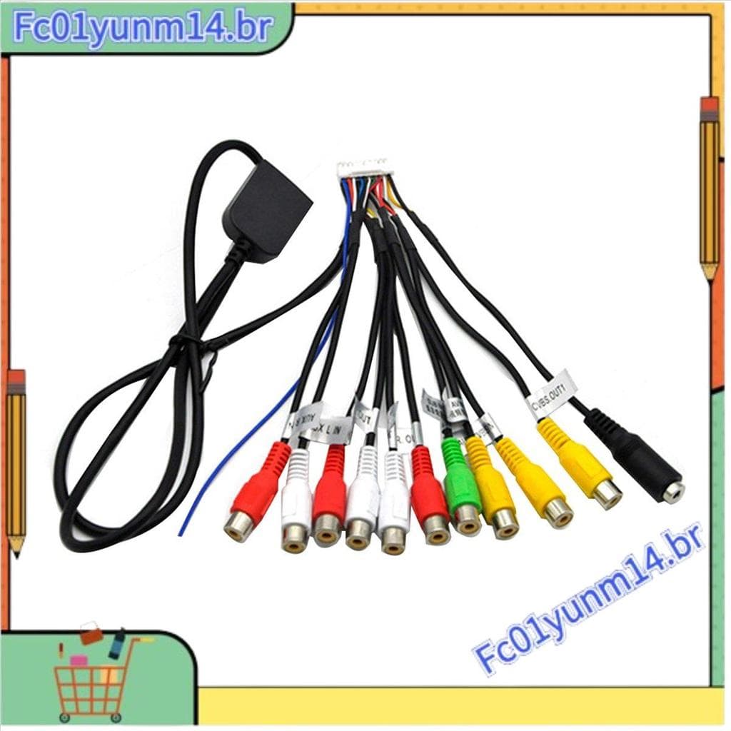 Cabo De Saída De Rádio Estéreo Para Carro , Adaptador Aux-in , Subwoofer/Amplificador , 3.5mm , Fêmea , 20 Pinos , Unida