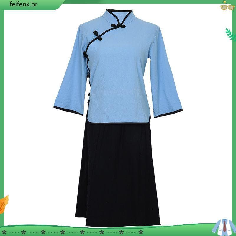 República da China Estilo Feminino Retro Terno Quinto Quarta Juventude Traje de Montanha Média Masculino Graduação Coro
