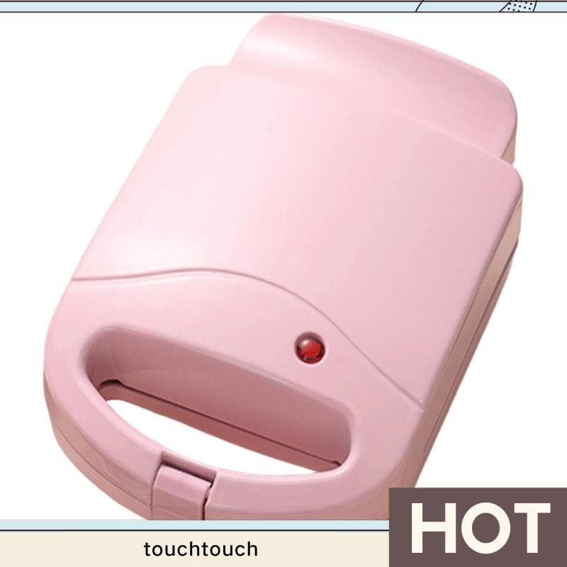 Multifuncional Portátil Elétrica Sanduicheira Casa Máquina Antiaderente Waffle Assadeira Pote Café Da Manhã Cor Rosa Plu