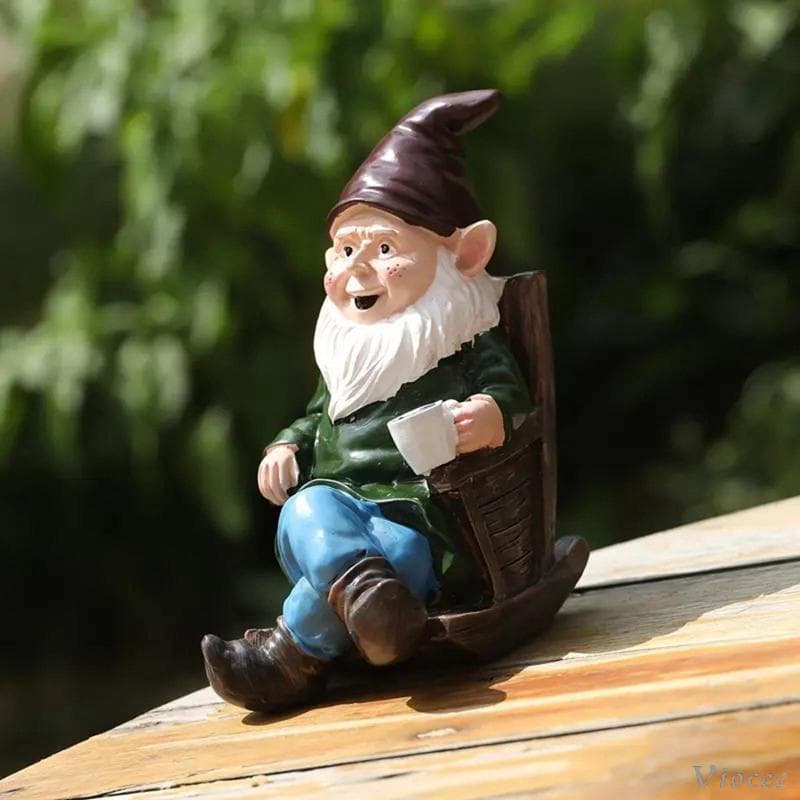 [Viocee] Estatueta De Resina Durável Para Beber Café , Decoração Humorística De Jardim Varanda De Pátio Interno E Extern