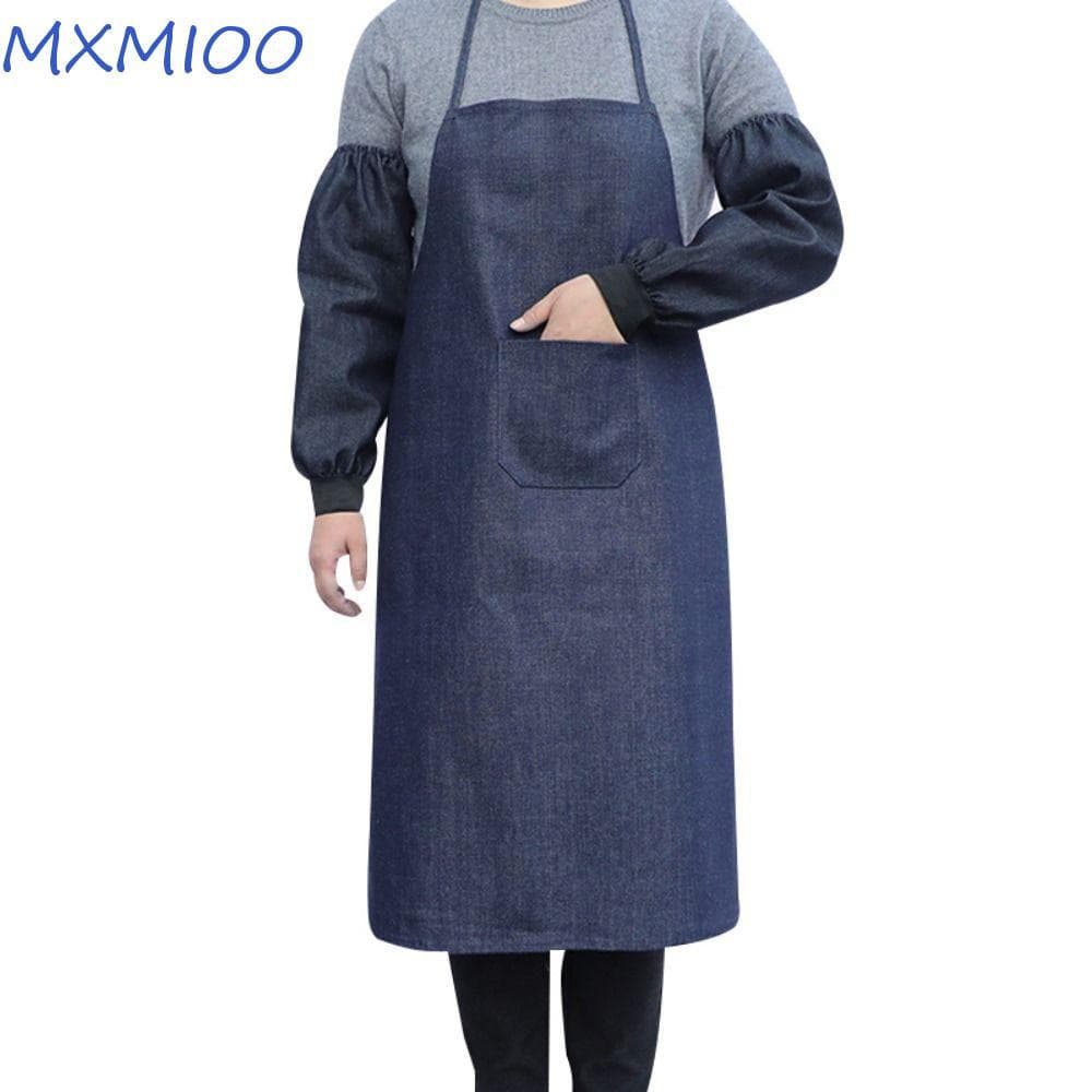 Aventais De Cozinha MXMIOO , Jeans À Prova D'água Com Bolsos , Roupas De Trabalho Mais Grossas E Resistentes A Manchas