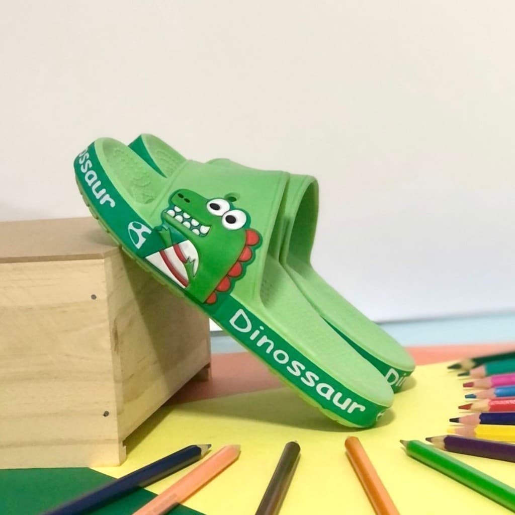 Chinelo Infantil Slide Nuvem Dinossauro Criança Menino Menina Premium Rb 26