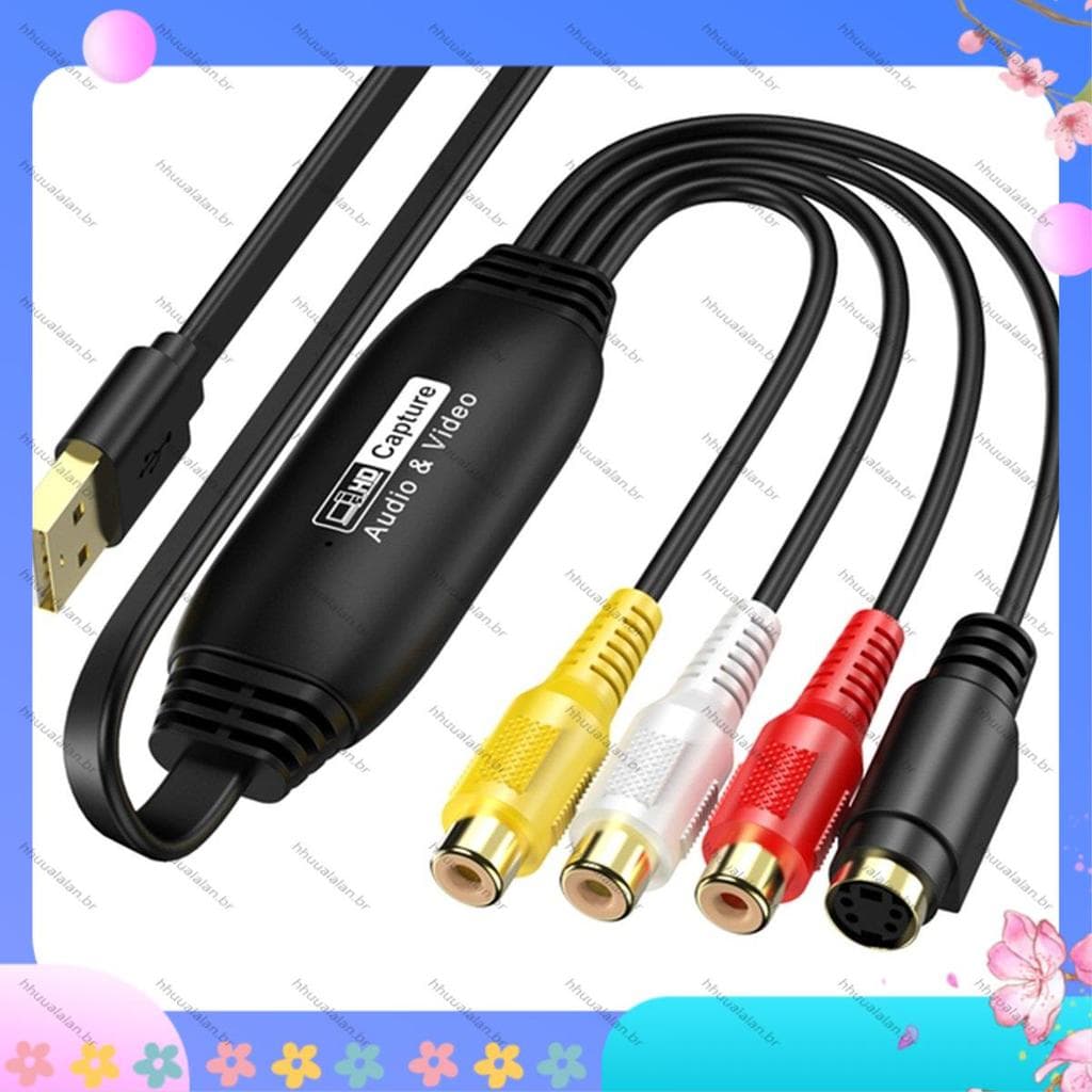 [Alta Qualidade H] Conversor De Captura De Vídeo USB Para Digital Placa Áudio E 2.0 Sistema De Suporte De TV DVD Fácil I