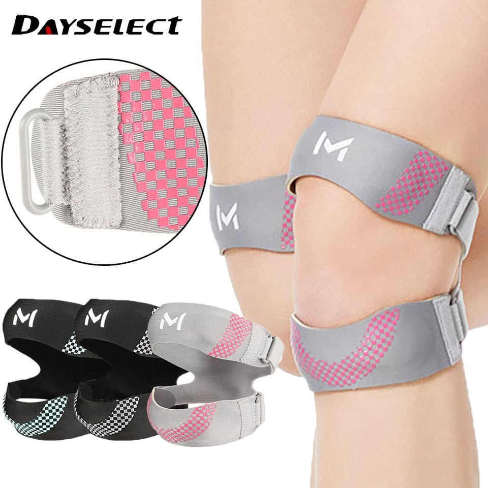 DAYSELECT Sports Dual Patellar À Prova De Suor Faixa De Prevenção De Colisão Corrida Fitness Suporte De Joelho