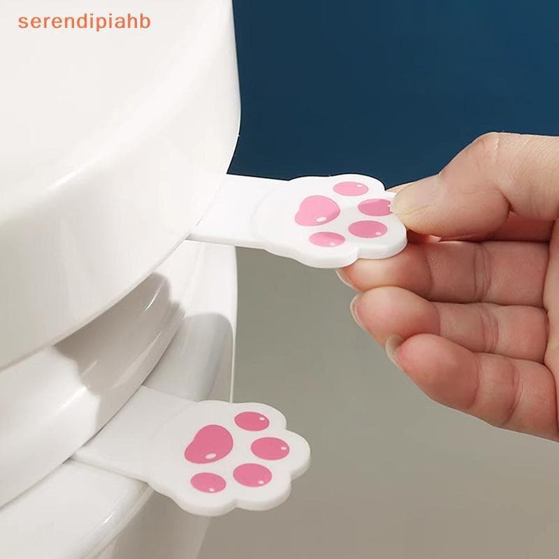 [serendipiahb] 2/4 Peças Alça De Vaso Sanitário Fofa De Desenho Animado , Removedor Criativo De Tampa De Garra De Gato F