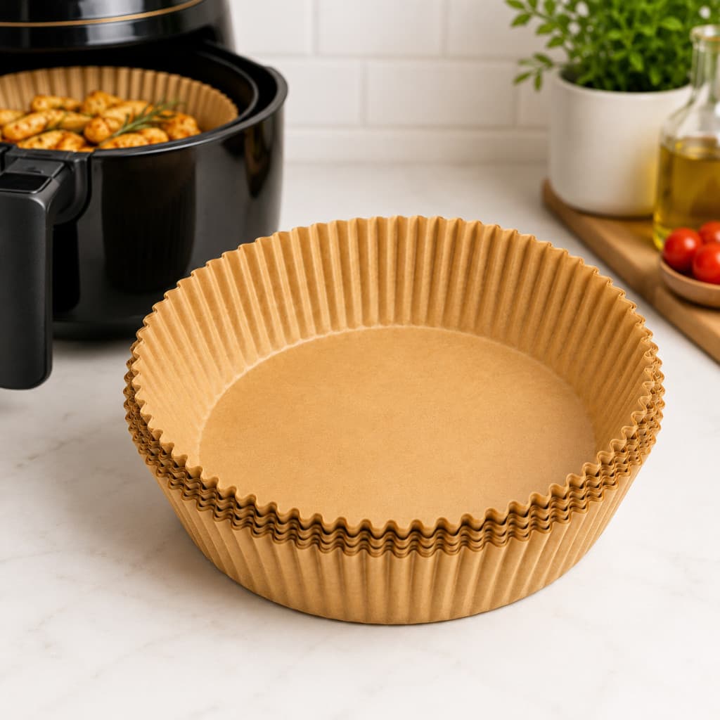 Forma Descartável para Air Fryer Papel Antiaderente Resistent 50/100/150/200