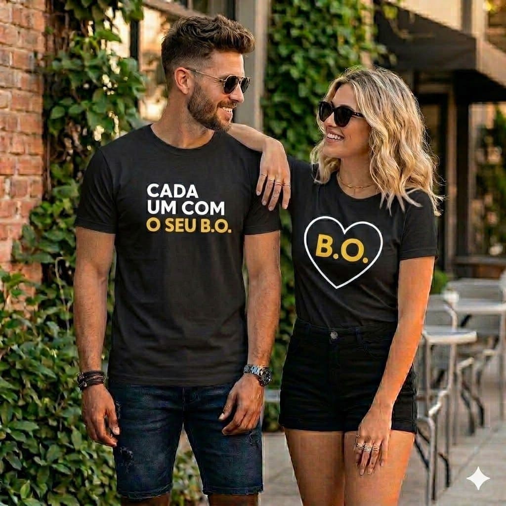 Kit Casal Cada Um Com Seu B.O. Camisetas Engraçadas
