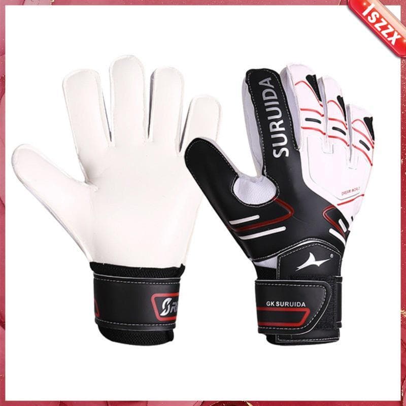 [Lszzx] Luva De Goleiro Profissional Com Proteção Para Os Dedos , Corte Plano , Luvas De Futebol Sessões De Partida E Pr