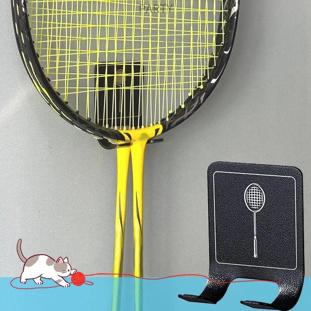 Rack De Parede Para Raquete De Tênis De Festa , Suporte Autoadesivo Raquetes De Badminton Em Liga De Alumínio , Sem Perf