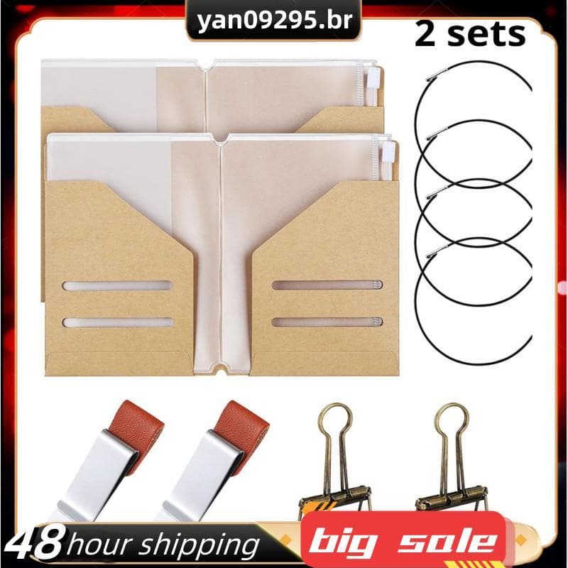 Pasta De Arquivo Tamanho Passaporte , Estojo Com Zíper , Porta-Canetas-Kit De Acessórios Para Notebook 24 Peças