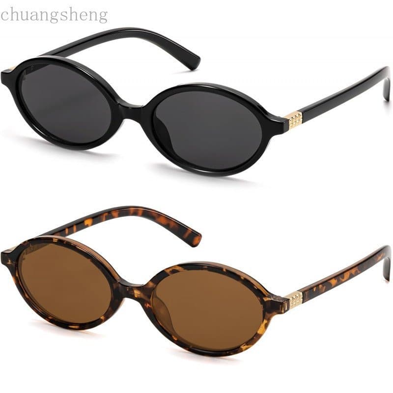 Óculos de Sol Retro Oval ViewJoy para Mulheres, Estilo Vintage Anos 90 Y2K, Óculos de Sol de Designer da Moda LFQW