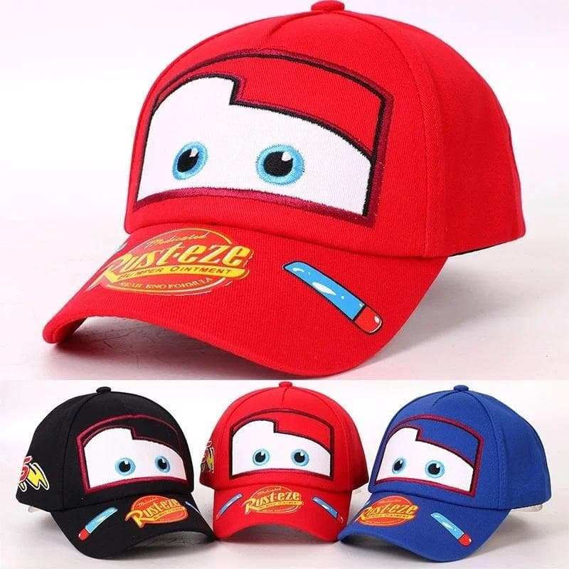Boné de Beisebol Infantil Disney Pixar com Estampa de Carro Fofo, Chapéu de Verão Estilo Hip-Hop para Meninos e Meninas,