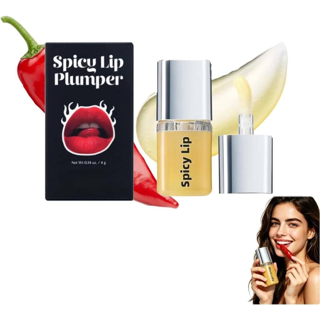 SpicyLipPlperEtreme, SpicyPlpingLip, Gloss Labial Volumizador Instantâneo, Gloss Labial Hidratante para Lábios com Aparê